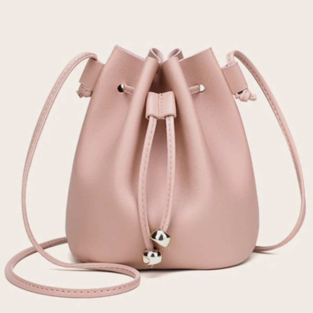 Blush Crossbody Bucket Bag